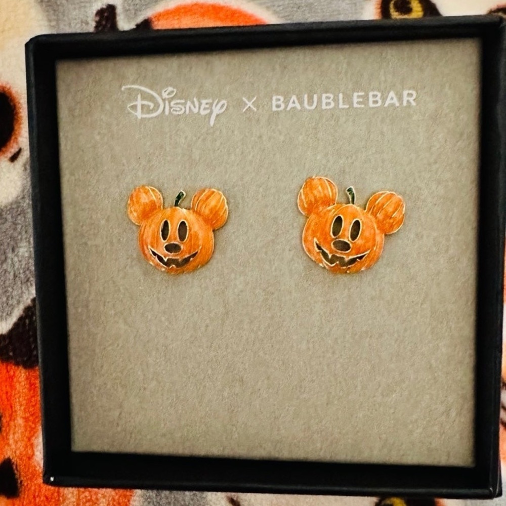 Disney x Baublebar Halloween Mickey Pumpkin earrings